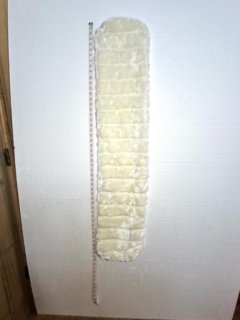 Handmade Ivory Bridal Wedding Stole Shawl Wrap Satin Lined 49”x 10” - Picture 6 of 7